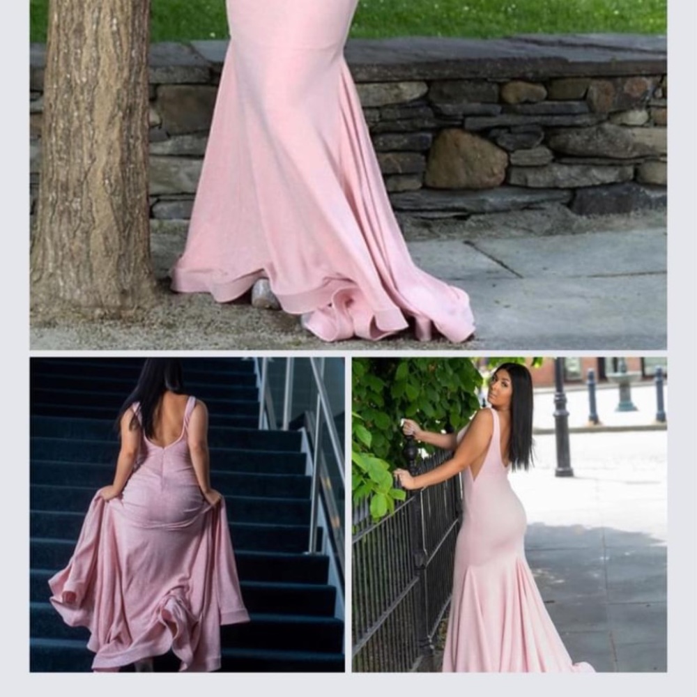 Jovani pink shimmer gown